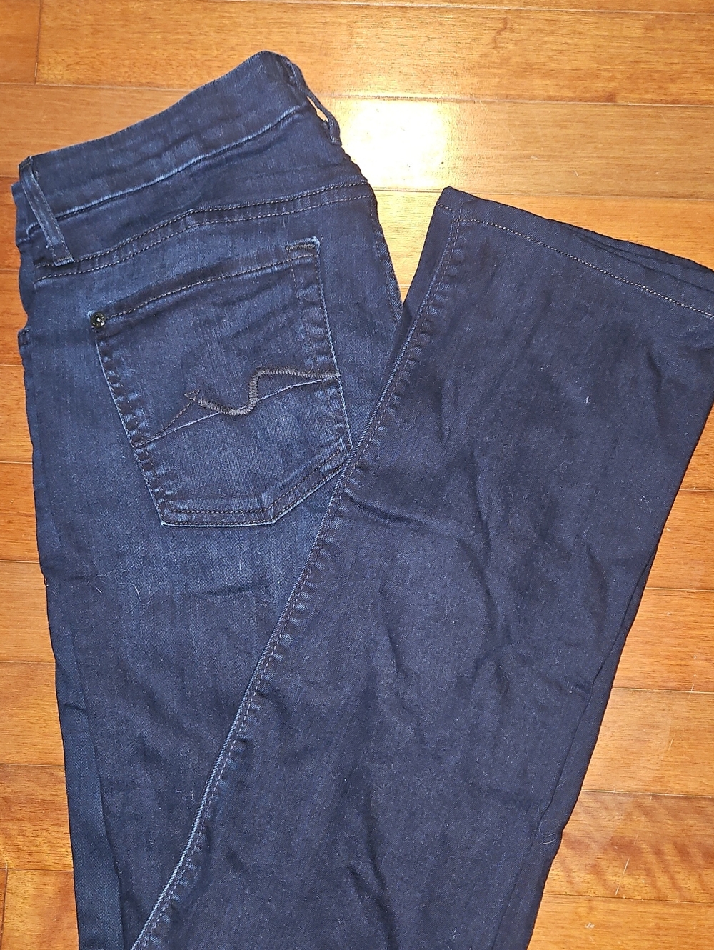 7 For All Mankind Dark Navy Straight Leg Jeans